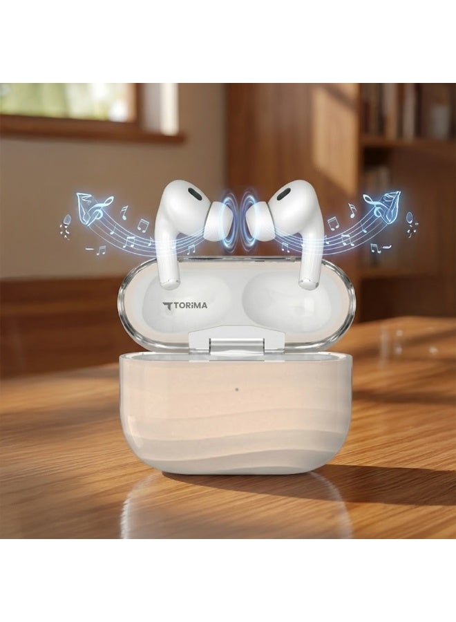 Torima سماعة أذن لاسلكية TORİMA G03 باللون البيج - Image 3